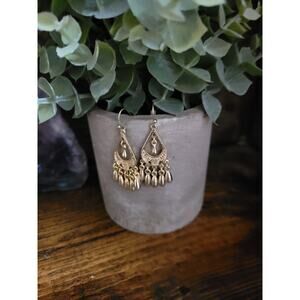 Simple Elegant Gold Tone Chandelier Dangle Earrings Boho Fashion Jewelry